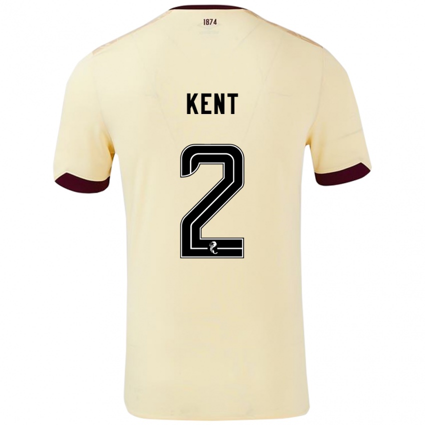 Børn Frankie Kent #2 Creme Bourgogne Udebane Spillertrøjer 2024/25 Trøje T-Shirt