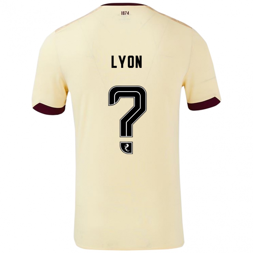 Børn Jack Lyon #0 Creme Bourgogne Udebane Spillertrøjer 2024/25 Trøje T-Shirt