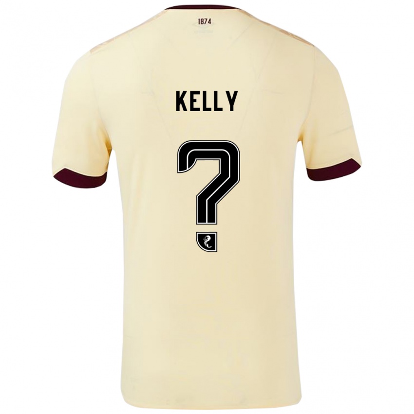 Børn Ryan Kelly #0 Creme Bourgogne Udebane Spillertrøjer 2024/25 Trøje T-Shirt