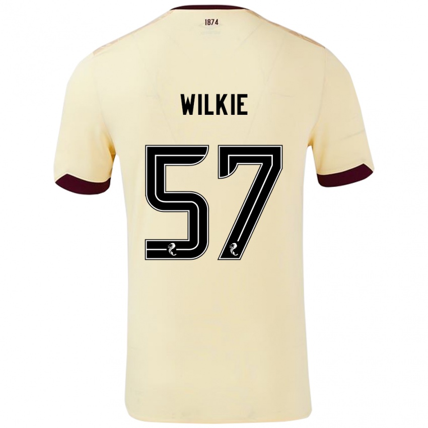 Børn Coupar Wilkie #57 Creme Bourgogne Udebane Spillertrøjer 2024/25 Trøje T-Shirt