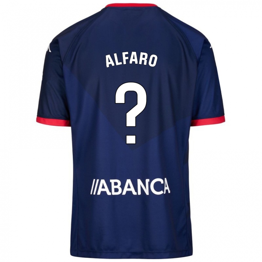 Børn Alejandro Alfaro #12 Marineblå Udebane Spillertrøjer 2024/25 Trøje T-Shirt