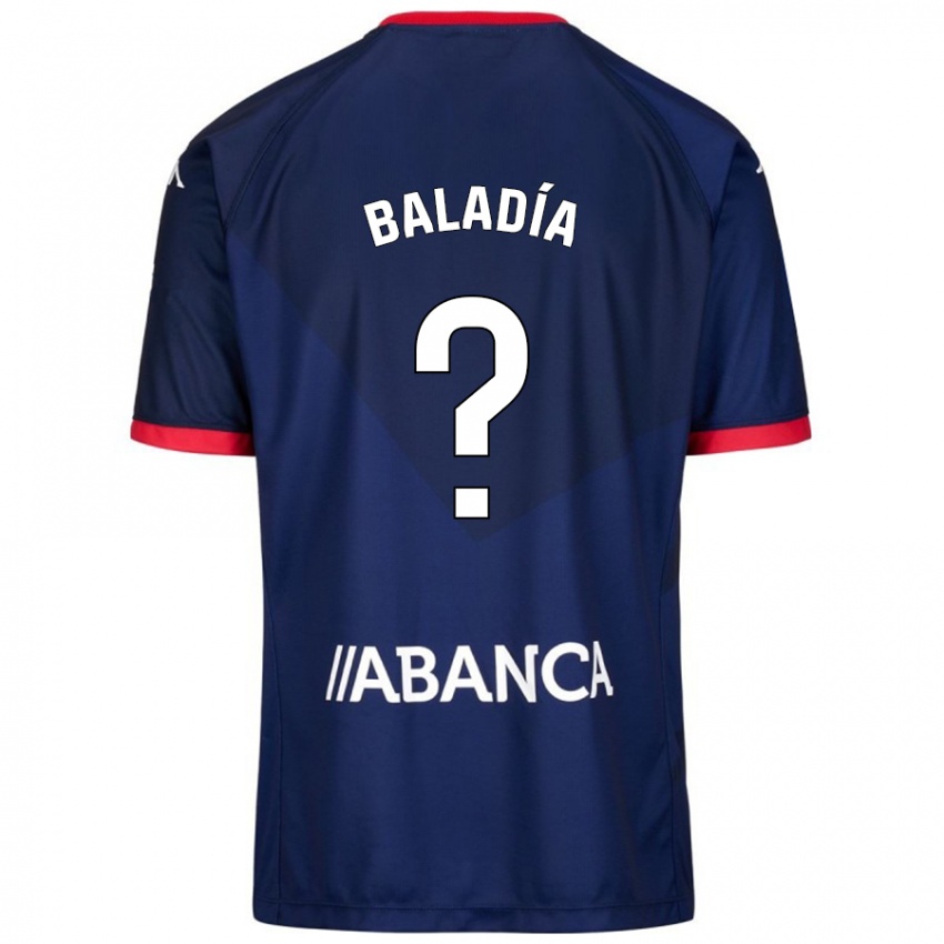 Børn Álvaro Baladía #21 Marineblå Udebane Spillertrøjer 2024/25 Trøje T-Shirt