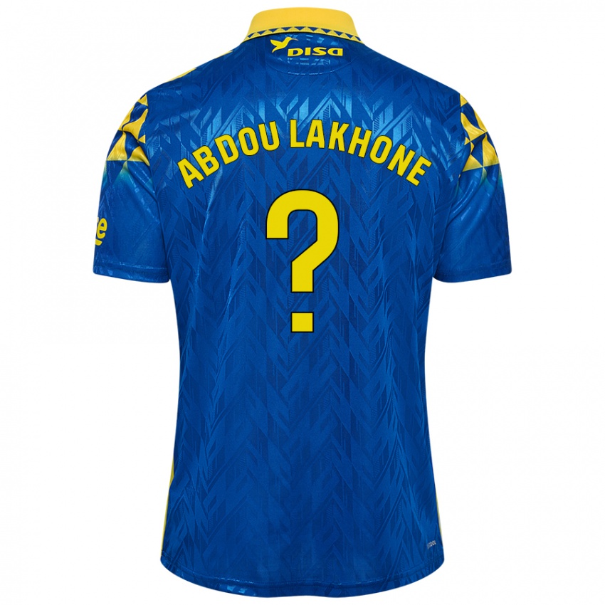 Børn Pape Abdou Lakhone #0 Blå Gul Udebane Spillertrøjer 2024/25 Trøje T-Shirt