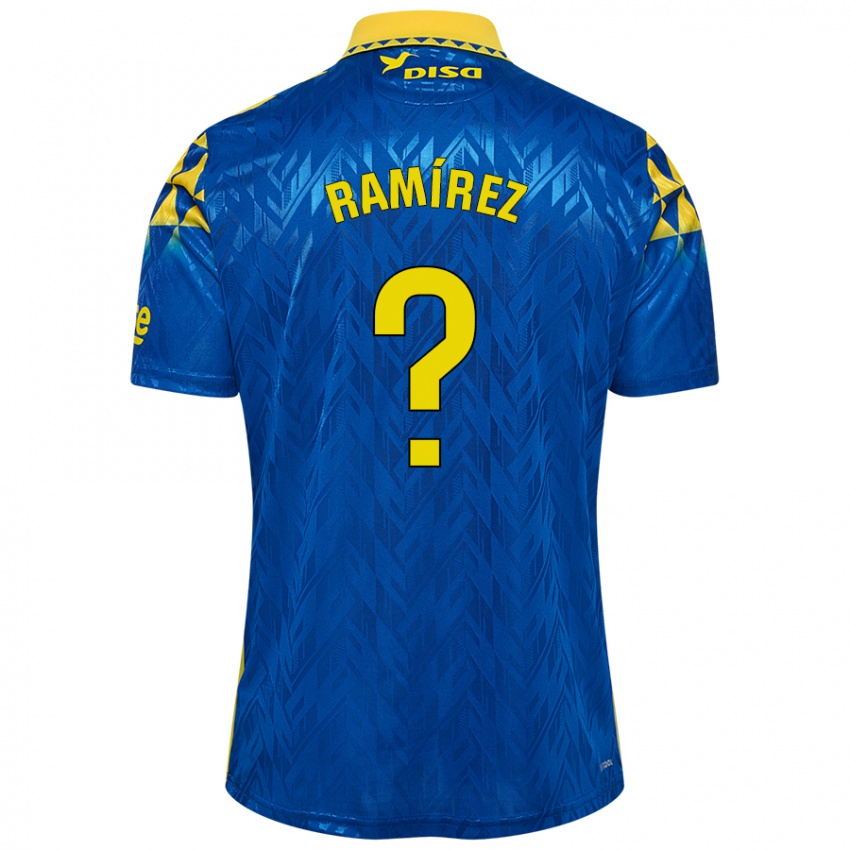 Børn Daniel Ramírez #0 Blå Gul Udebane Spillertrøjer 2024/25 Trøje T-Shirt