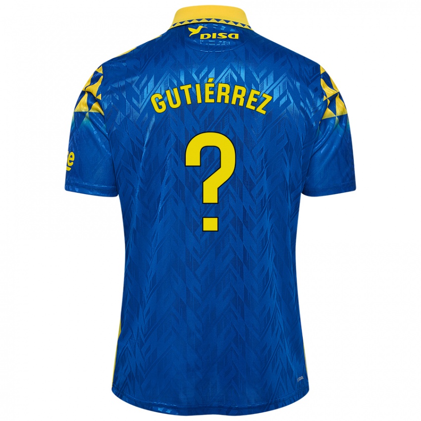 Børn Marco Gutiérrez #0 Blå Gul Udebane Spillertrøjer 2024/25 Trøje T-Shirt