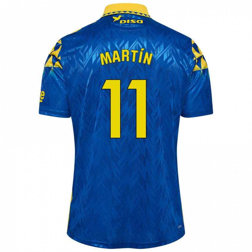 Børn Diego Martín #11 Blå Gul Udebane Spillertrøjer 2024/25 Trøje T-Shirt