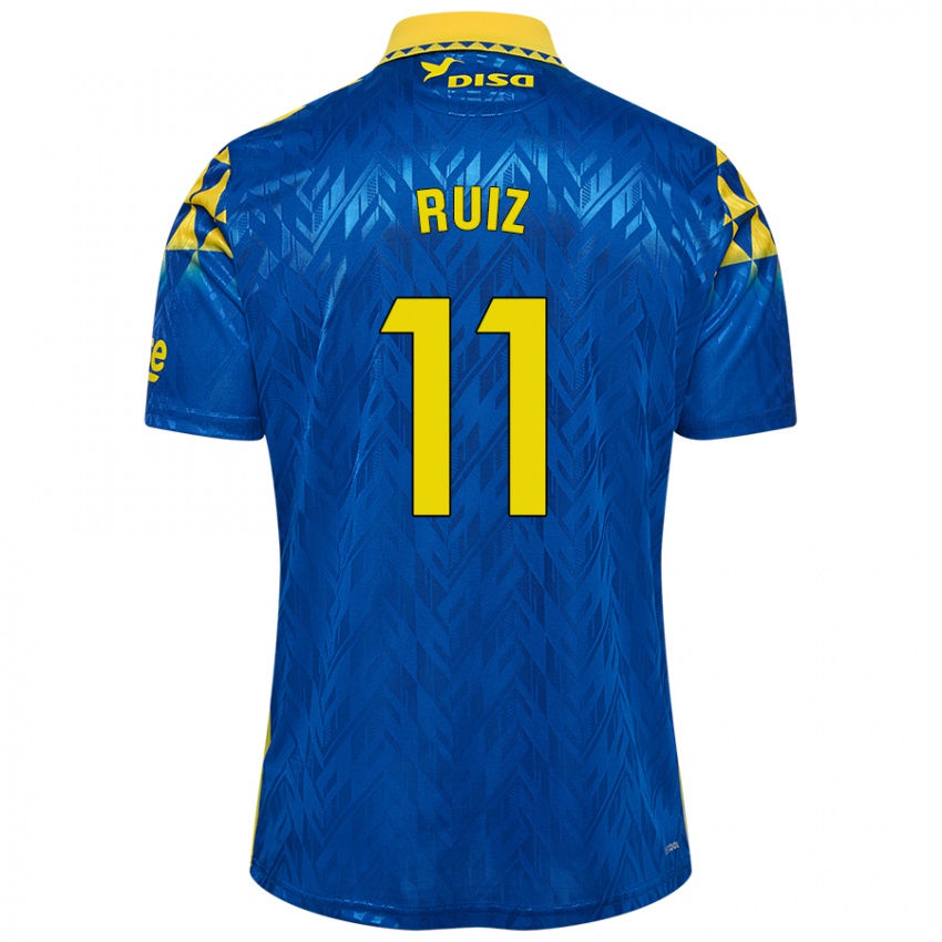 Børn Sergio Ruiz #11 Blå Gul Udebane Spillertrøjer 2024/25 Trøje T-Shirt