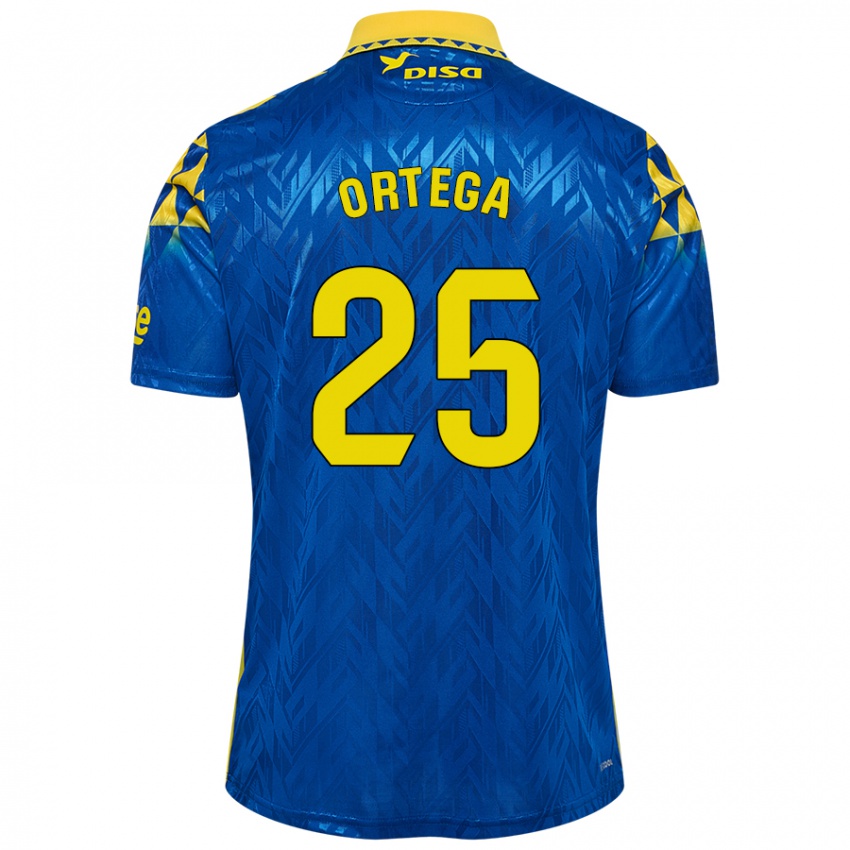 Børn Edián Ortega #25 Blå Gul Udebane Spillertrøjer 2024/25 Trøje T-Shirt