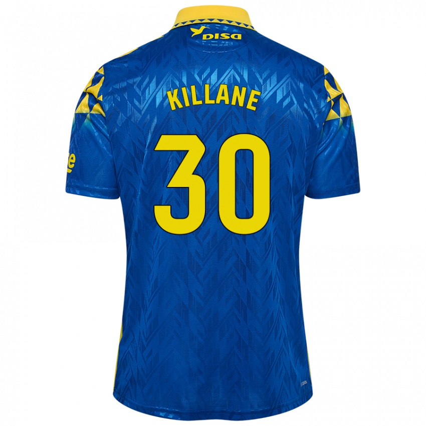 Børn Álvaro Killane #30 Blå Gul Udebane Spillertrøjer 2024/25 Trøje T-Shirt