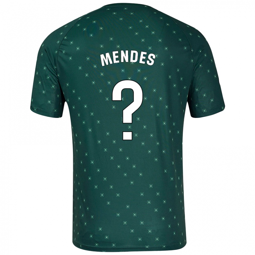 Børn Houboulang Mendes #0 Mørkegrøn Udebane Spillertrøjer 2024/25 Trøje T-Shirt