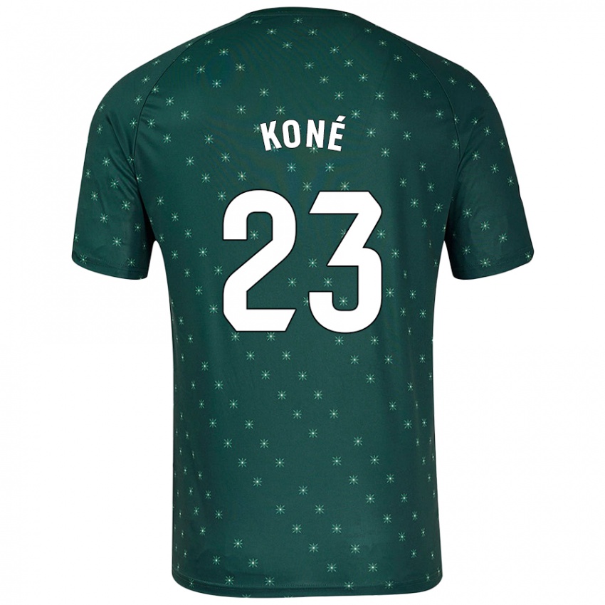 Børn Ibrahima Koné #23 Mørkegrøn Udebane Spillertrøjer 2024/25 Trøje T-Shirt