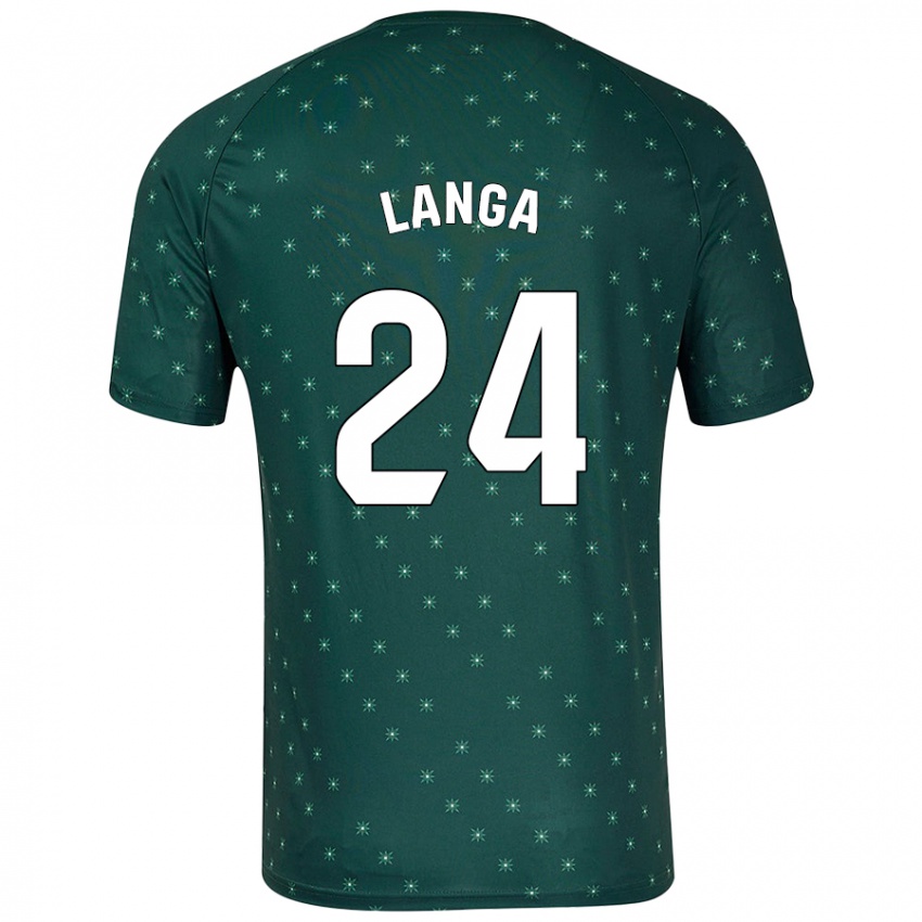 Børn Bruno Langa #24 Mørkegrøn Udebane Spillertrøjer 2024/25 Trøje T-Shirt