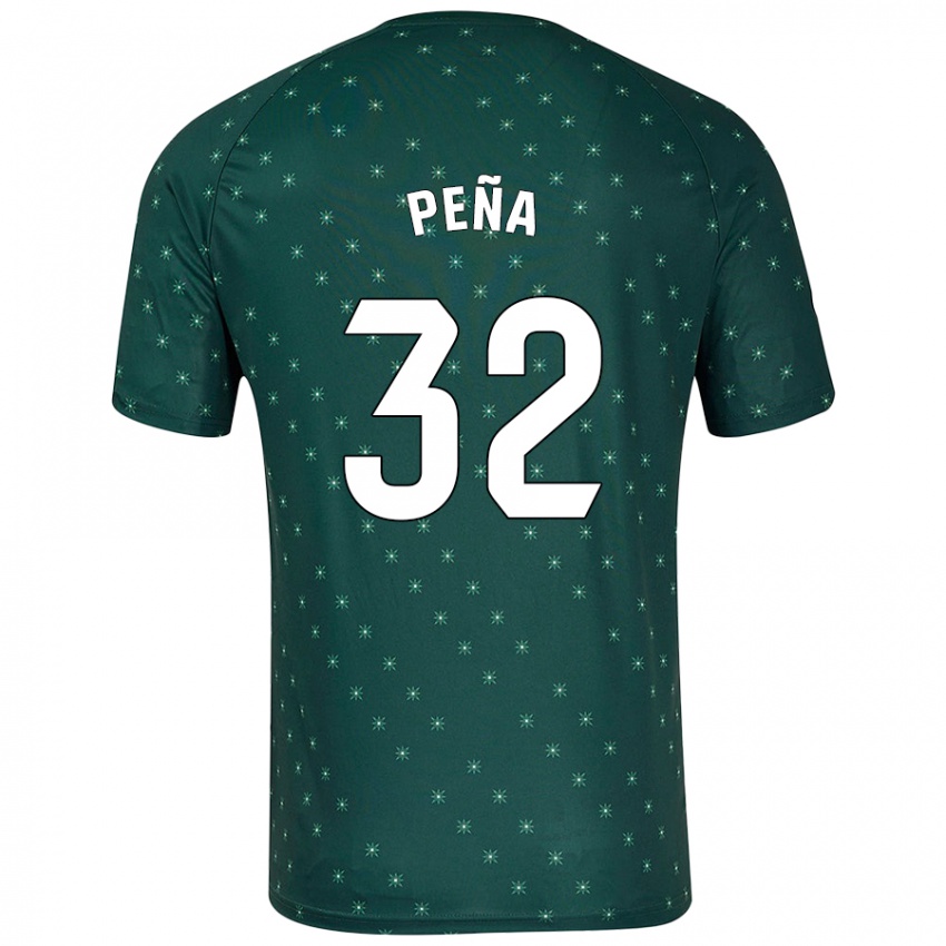 Børn Marcos Peña #32 Mørkegrøn Udebane Spillertrøjer 2024/25 Trøje T-Shirt