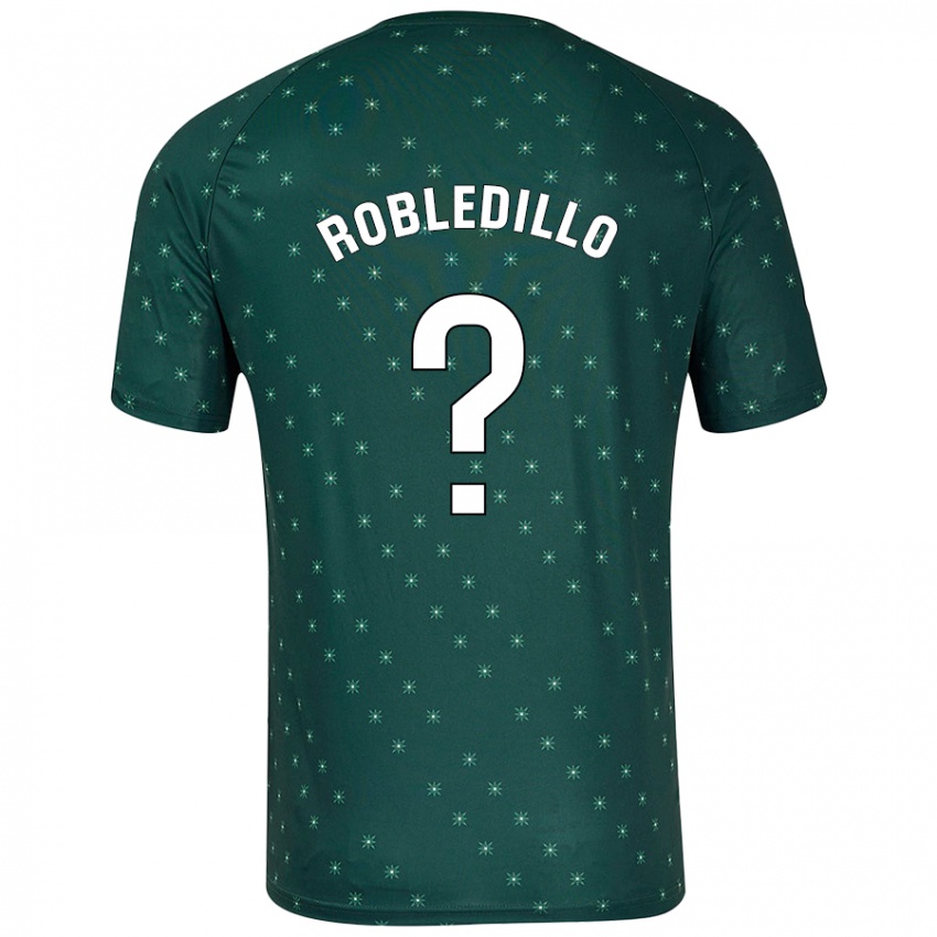 Børn Pedro Robledillo #0 Mørkegrøn Udebane Spillertrøjer 2024/25 Trøje T-Shirt