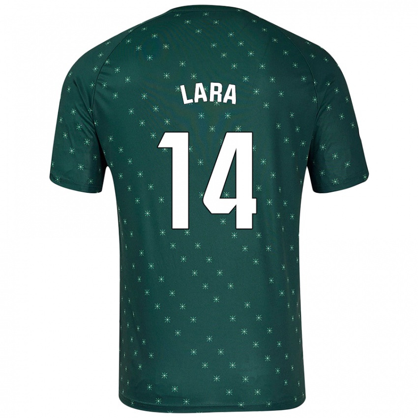 Børn Luis Lara #14 Mørkegrøn Udebane Spillertrøjer 2024/25 Trøje T-Shirt