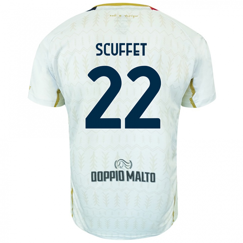 Børn Simone Scuffet #22 Hvid Udebane Spillertrøjer 2024/25 Trøje T-Shirt