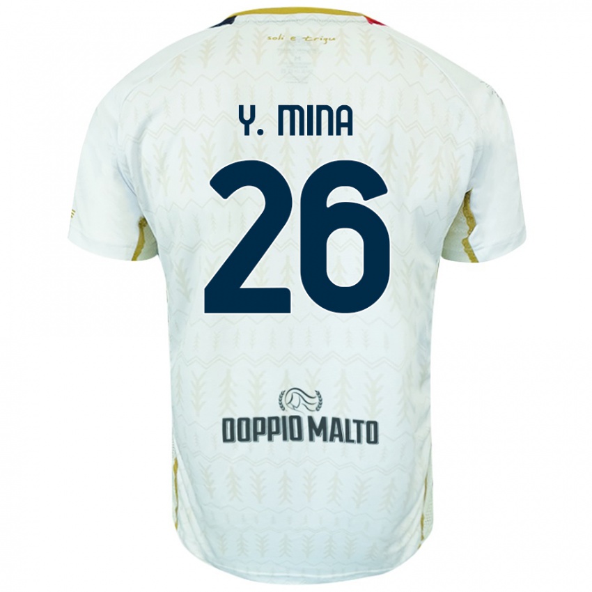 Børn Yerry Mina #26 Hvid Udebane Spillertrøjer 2024/25 Trøje T-Shirt