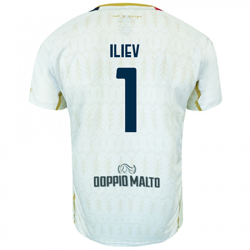 Børn Velizar-Iliya Iliev #1 Hvid Udebane Spillertrøjer 2024/25 Trøje T-Shirt