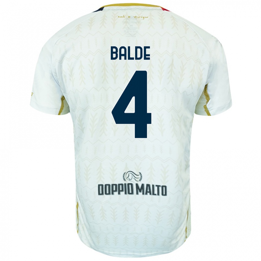 Børn Mamadou Balde #4 Hvid Udebane Spillertrøjer 2024/25 Trøje T-Shirt