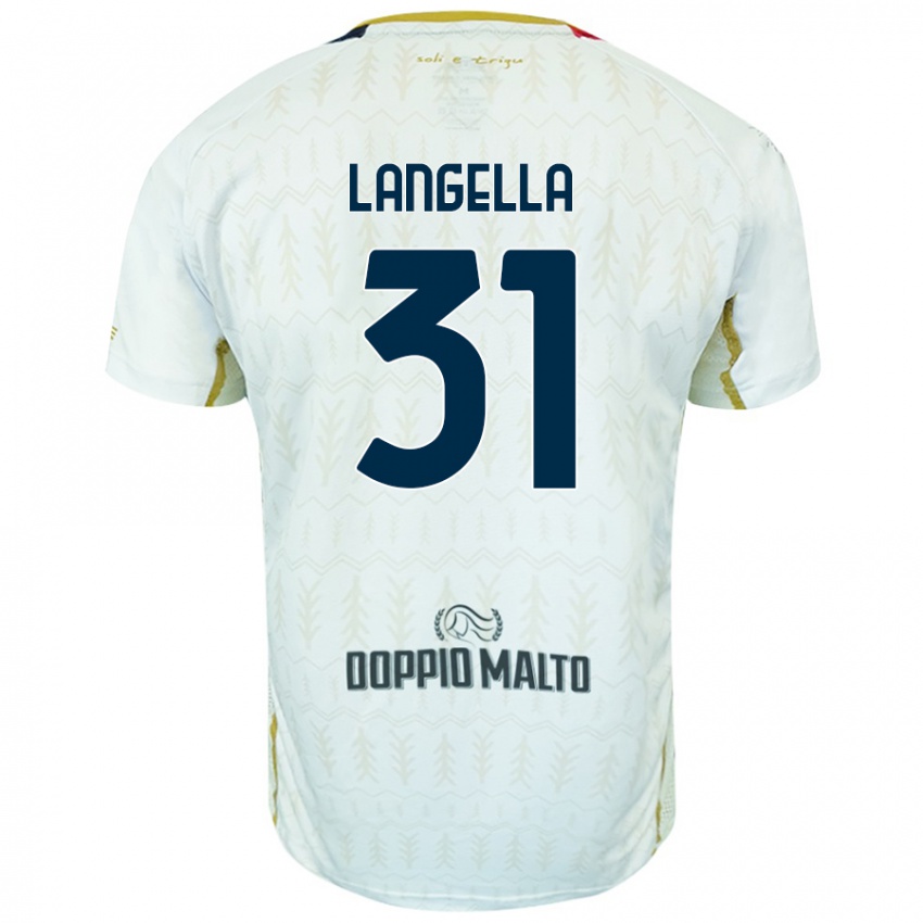 Børn Matteo Langella #31 Hvid Udebane Spillertrøjer 2024/25 Trøje T-Shirt