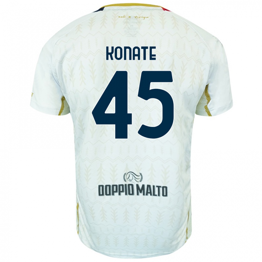 Børn Ismael Konate #45 Hvid Udebane Spillertrøjer 2024/25 Trøje T-Shirt