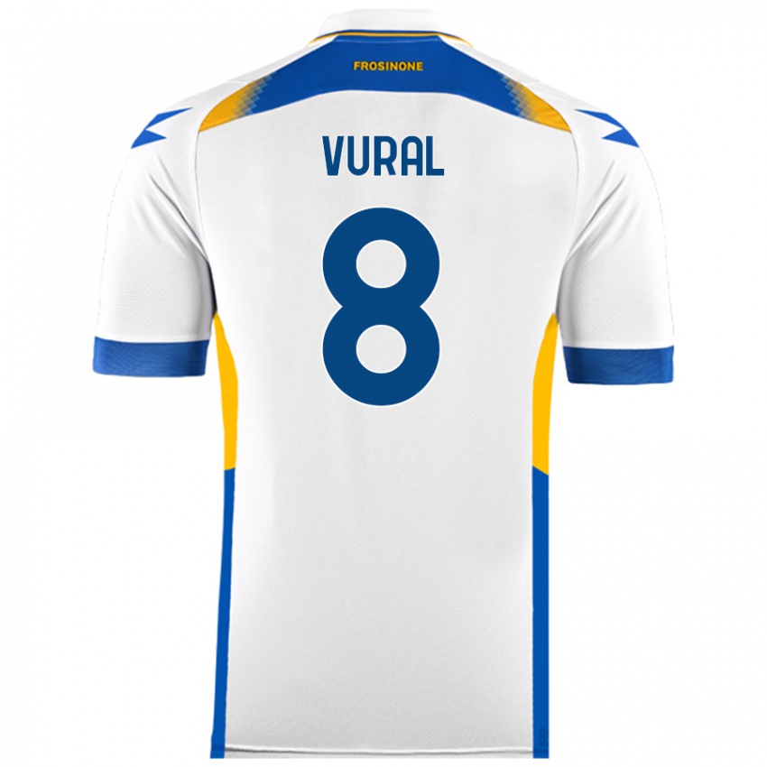 Børn İsak Vural #8 Hvid Udebane Spillertrøjer 2024/25 Trøje T-Shirt