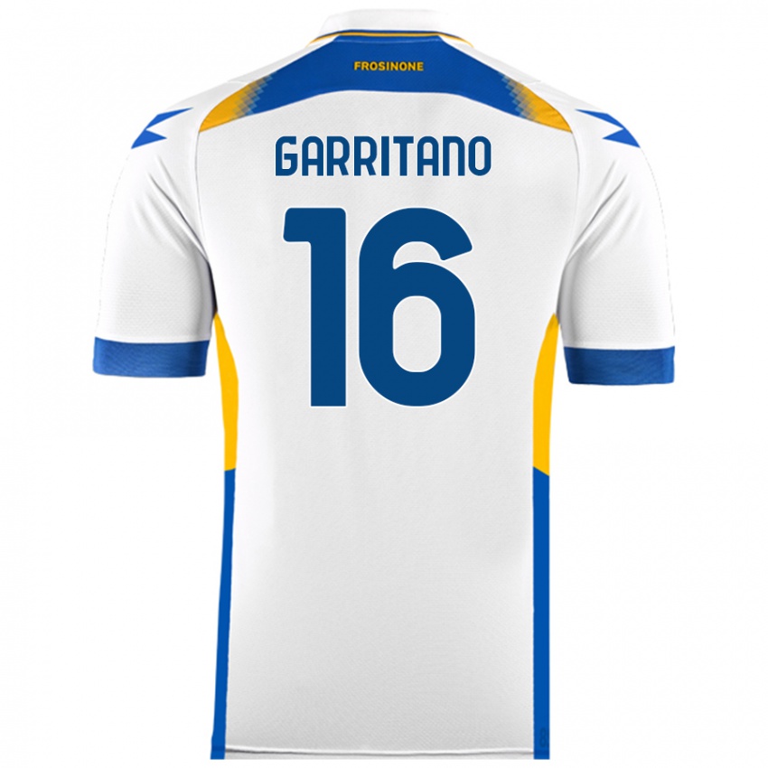 Børn Luca Garritano #16 Hvid Udebane Spillertrøjer 2024/25 Trøje T-Shirt