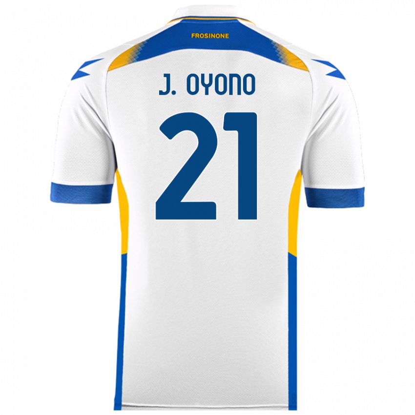 Børn Jérémy Oyono #21 Hvid Udebane Spillertrøjer 2024/25 Trøje T-Shirt