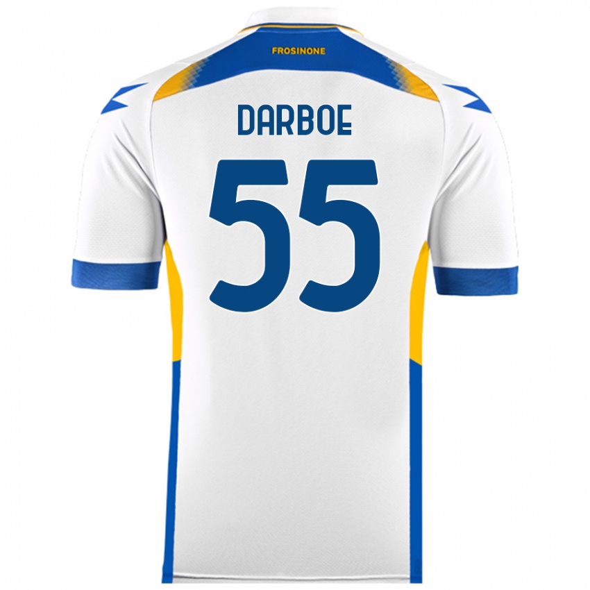 Børn Ebrima Darboe #55 Hvid Udebane Spillertrøjer 2024/25 Trøje T-Shirt