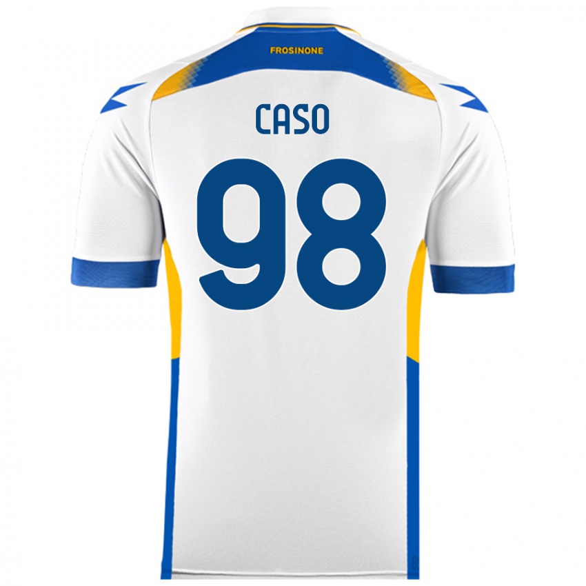 Børn Giuseppe Caso #98 Hvid Udebane Spillertrøjer 2024/25 Trøje T-Shirt