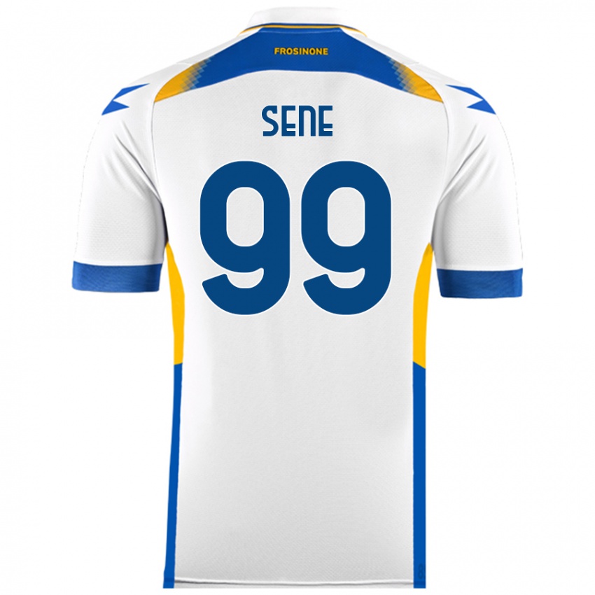 Børn Fallou Sene #99 Hvid Udebane Spillertrøjer 2024/25 Trøje T-Shirt