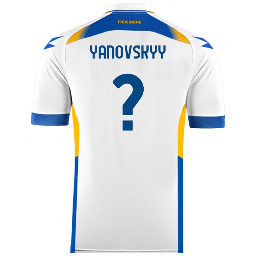 Børn Riccardo Yanovskyy #0 Hvid Udebane Spillertrøjer 2024/25 Trøje T-Shirt