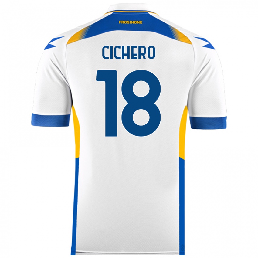 Børn Alejandro Cichero #18 Hvid Udebane Spillertrøjer 2024/25 Trøje T-Shirt