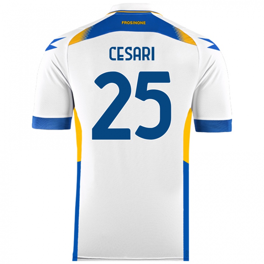 Børn Nicolò Cesari #25 Hvid Udebane Spillertrøjer 2024/25 Trøje T-Shirt