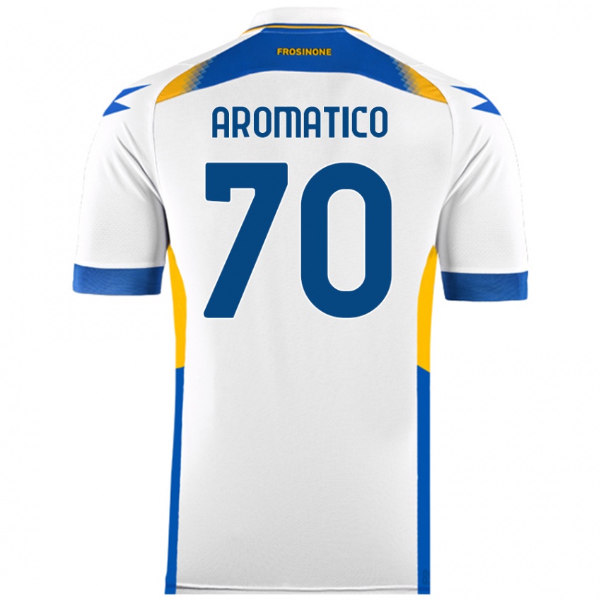 Børn Raul Aromatico #70 Hvid Udebane Spillertrøjer 2024/25 Trøje T-Shirt