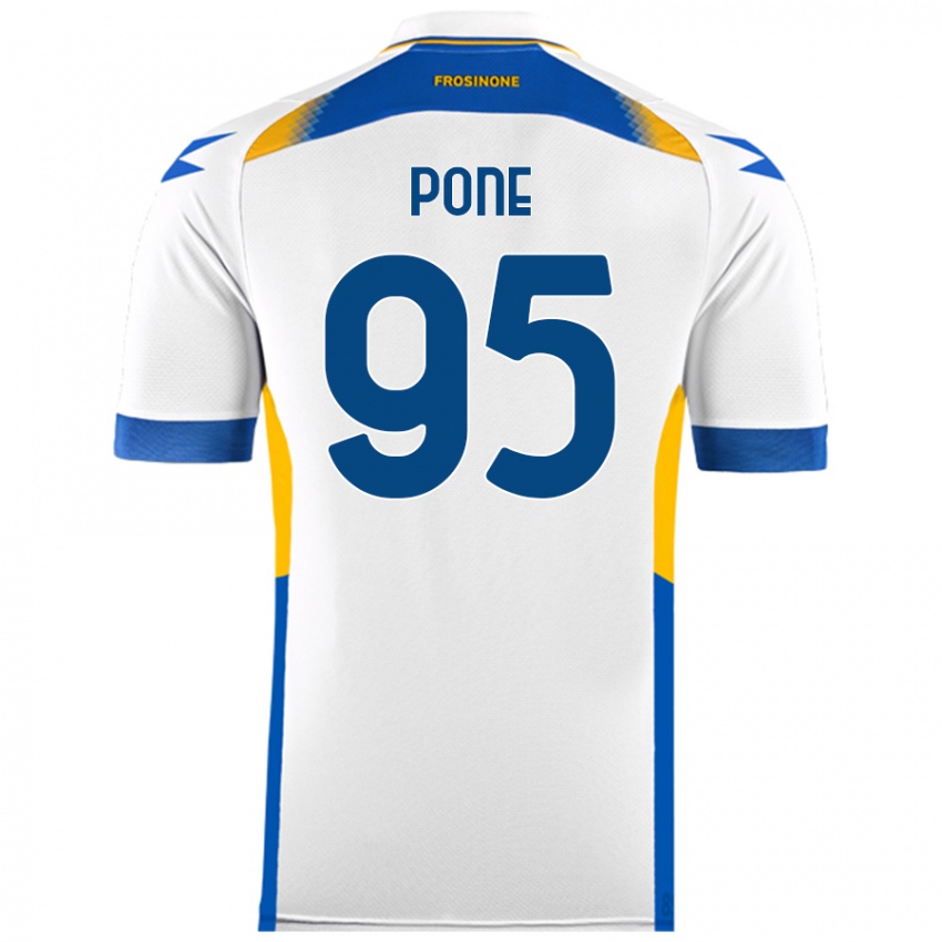 Børn Cristian Pone #95 Hvid Udebane Spillertrøjer 2024/25 Trøje T-Shirt