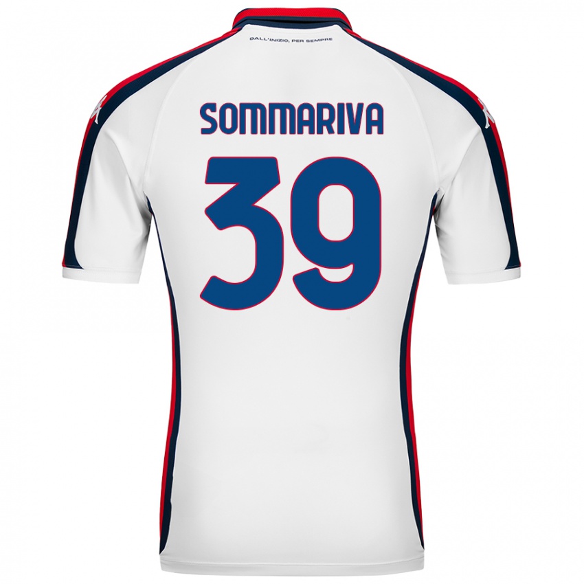 Børn Daniele Sommariva #39 Hvid Udebane Spillertrøjer 2024/25 Trøje T-Shirt