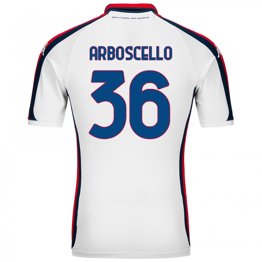 Børn Riccardo Arboscello #36 Hvid Udebane Spillertrøjer 2024/25 Trøje T-Shirt