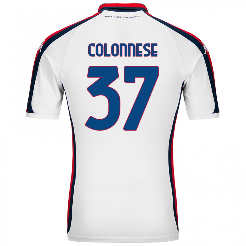 Børn Lorenzo Colonnese #37 Hvid Udebane Spillertrøjer 2024/25 Trøje T-Shirt