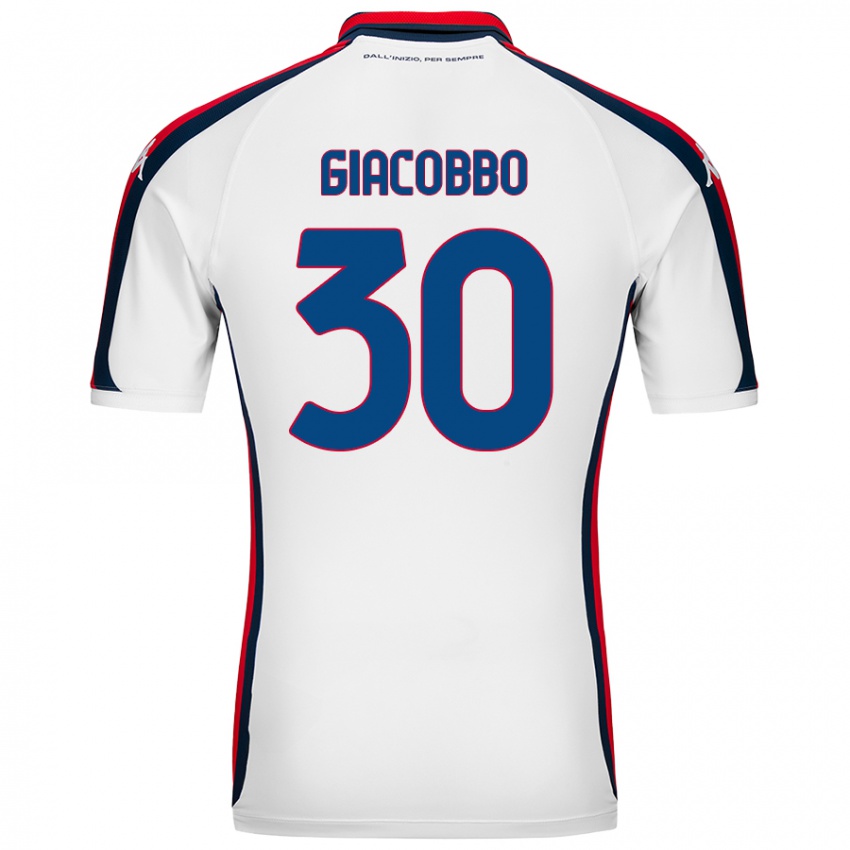 Børn Giulia Giacobbo #30 Hvid Udebane Spillertrøjer 2024/25 Trøje T-Shirt