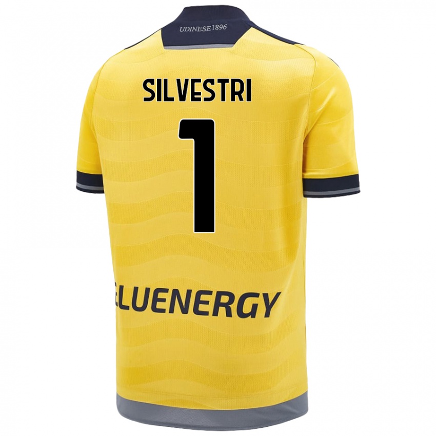 Børn Marco Silvestri #1 Gylden Udebane Spillertrøjer 2024/25 Trøje T-Shirt