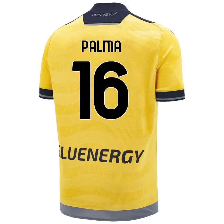 Børn Matteo Palma #16 Gylden Udebane Spillertrøjer 2024/25 Trøje T-Shirt