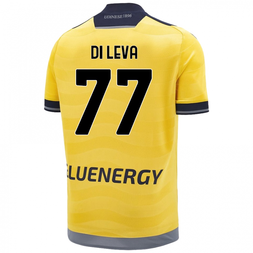 Børn Vincenzo Di Leva #77 Gylden Udebane Spillertrøjer 2024/25 Trøje T-Shirt