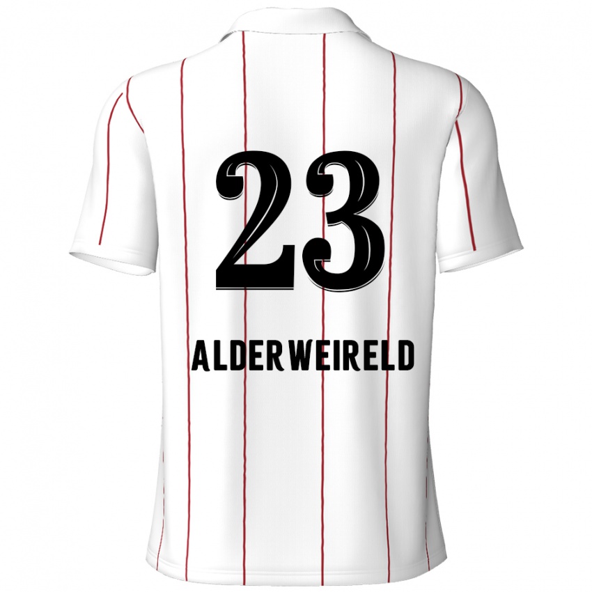 Børn Toby Alderweireld #23 Hvid Sort Udebane Spillertrøjer 2024/25 Trøje T-Shirt