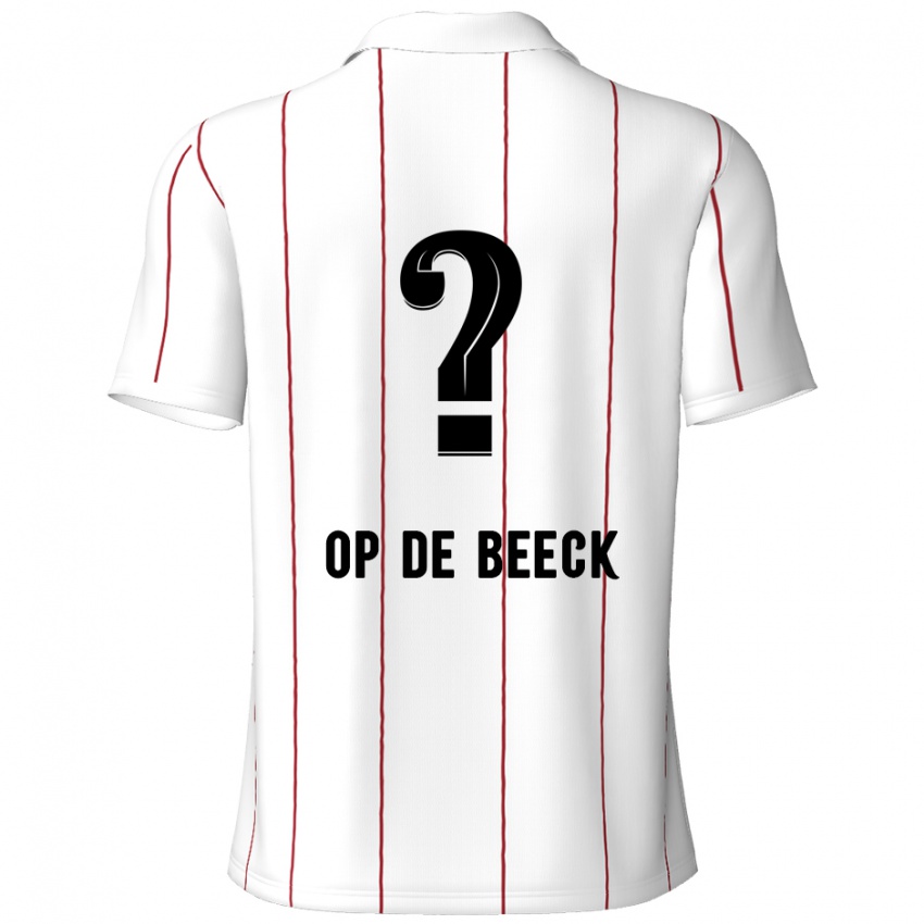 Børn Gregg Op De Beeck #0 Hvid Sort Udebane Spillertrøjer 2024/25 Trøje T-Shirt