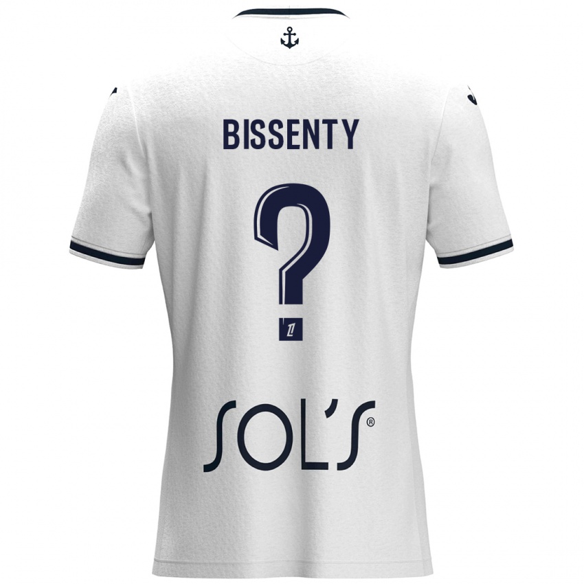 Børn Bissenty Gomis #0 Hvid Mørkeblå Udebane Spillertrøjer 2024/25 Trøje T-Shirt