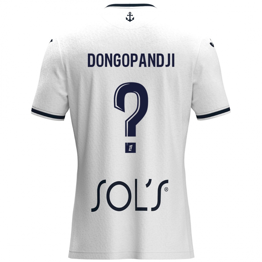 Børn Hakim Dongopandji #0 Hvid Mørkeblå Udebane Spillertrøjer 2024/25 Trøje T-Shirt