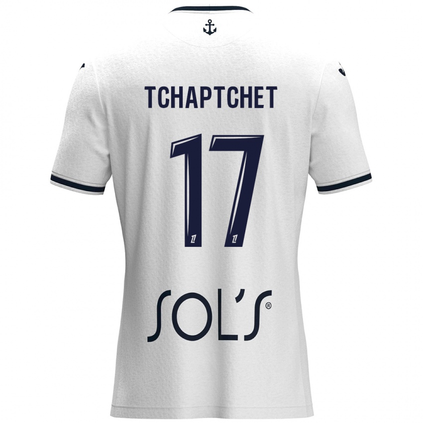 Børn Chanel Tchaptchet #17 Hvid Mørkeblå Udebane Spillertrøjer 2024/25 Trøje T-Shirt