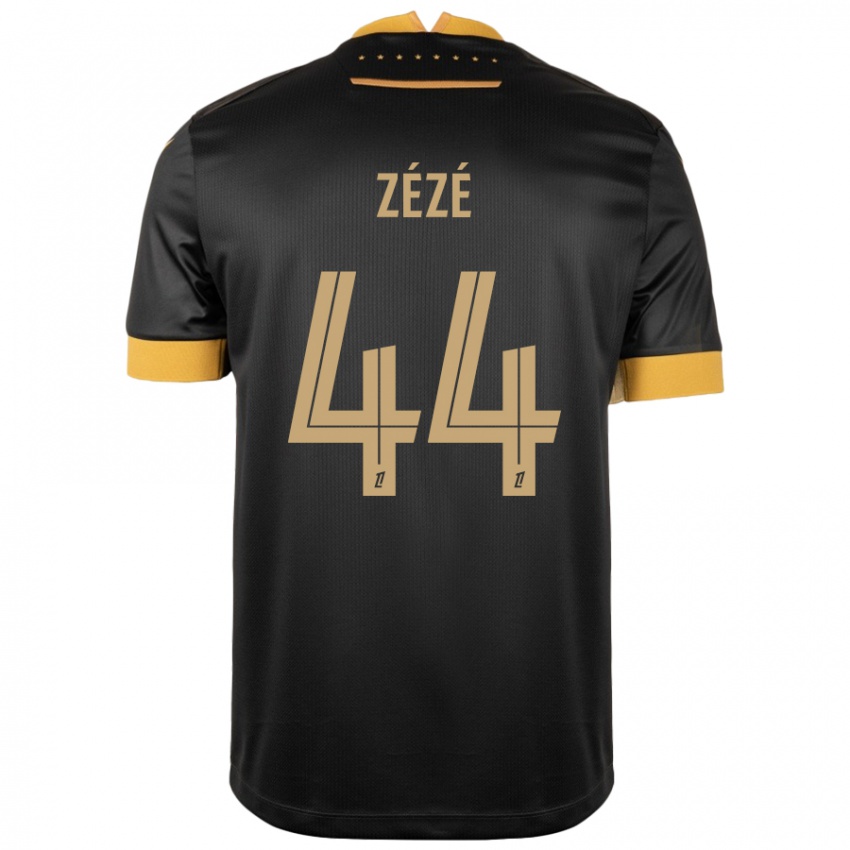 Børn Nathan Zézé #44 Sort Brun Udebane Spillertrøjer 2024/25 Trøje T-Shirt