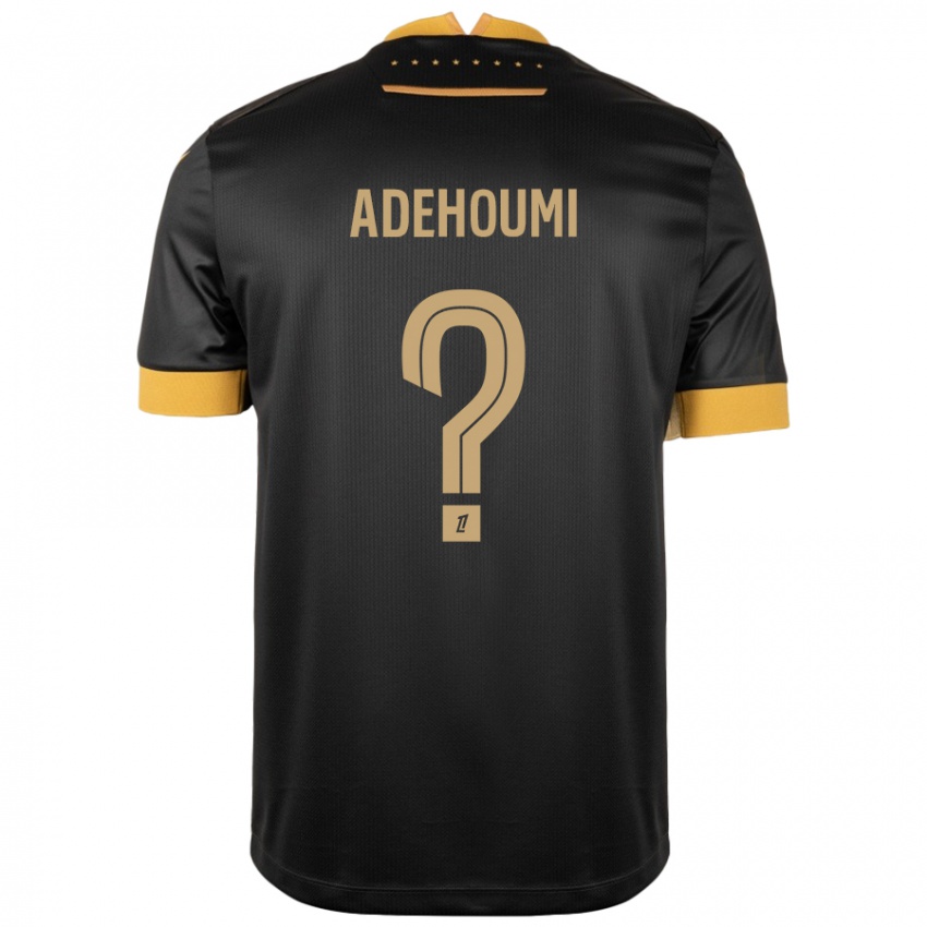 Børn Deen Adehoumi #0 Sort Brun Udebane Spillertrøjer 2024/25 Trøje T-Shirt